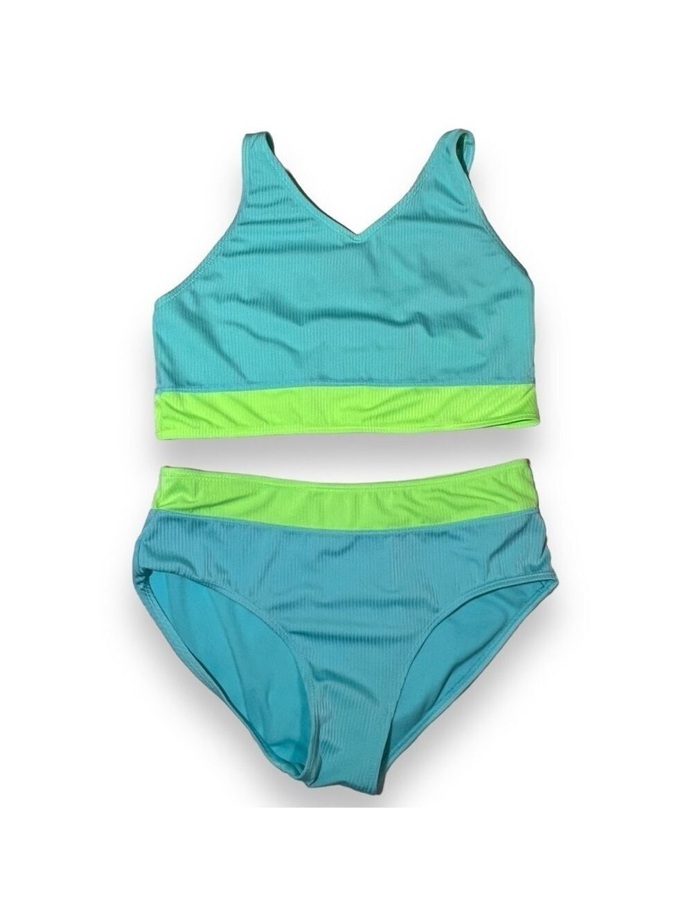 Thereabouts Girl’s Bikini Set Island Turquoise Size Large Plus